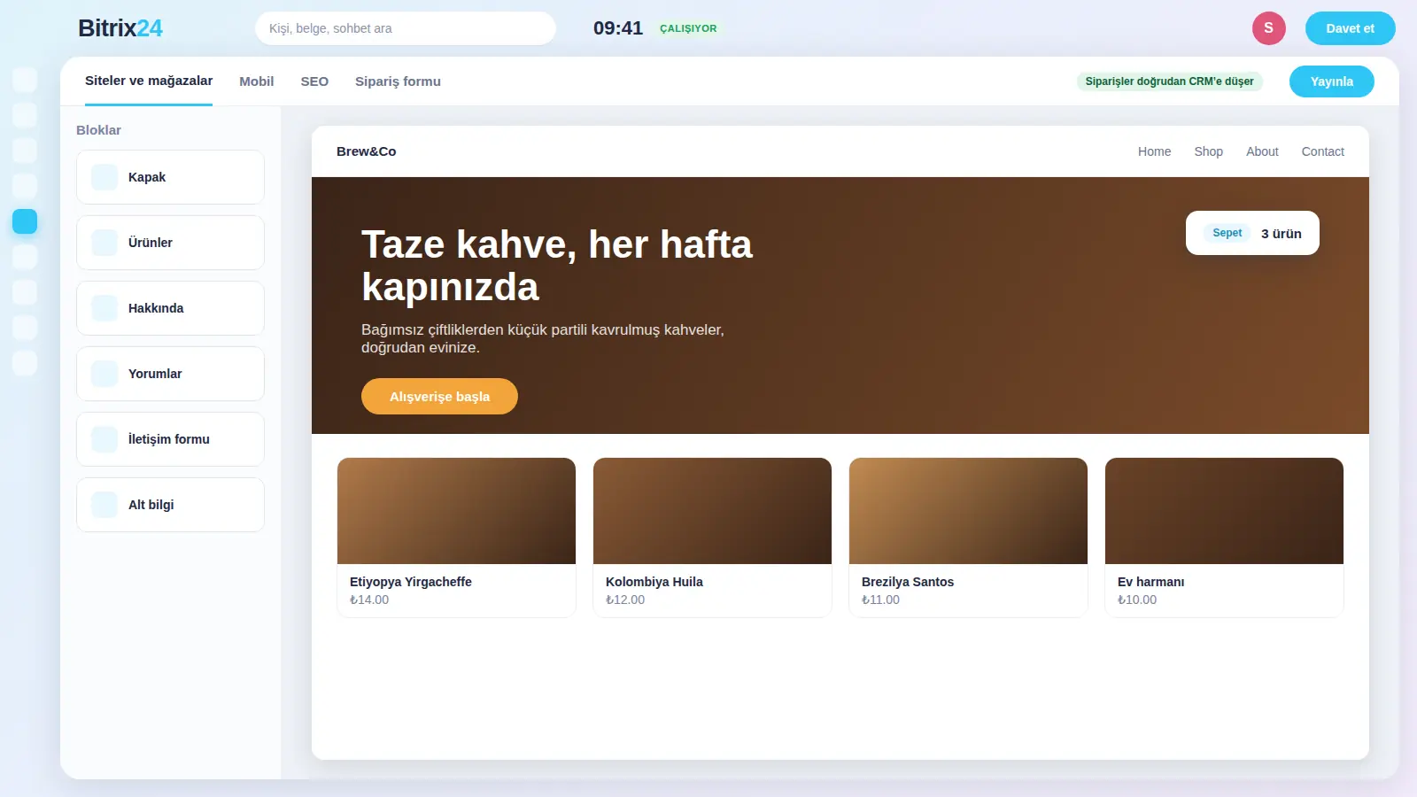 Siteler ve Mağazalar
